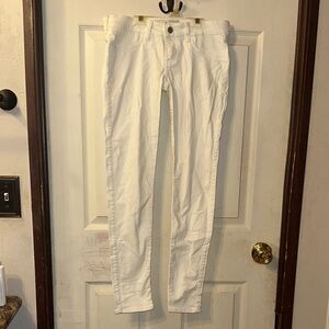 Hollister Juniors Crisp White Skinny Stretch Low Rise Jeans Size 3R W26 L29